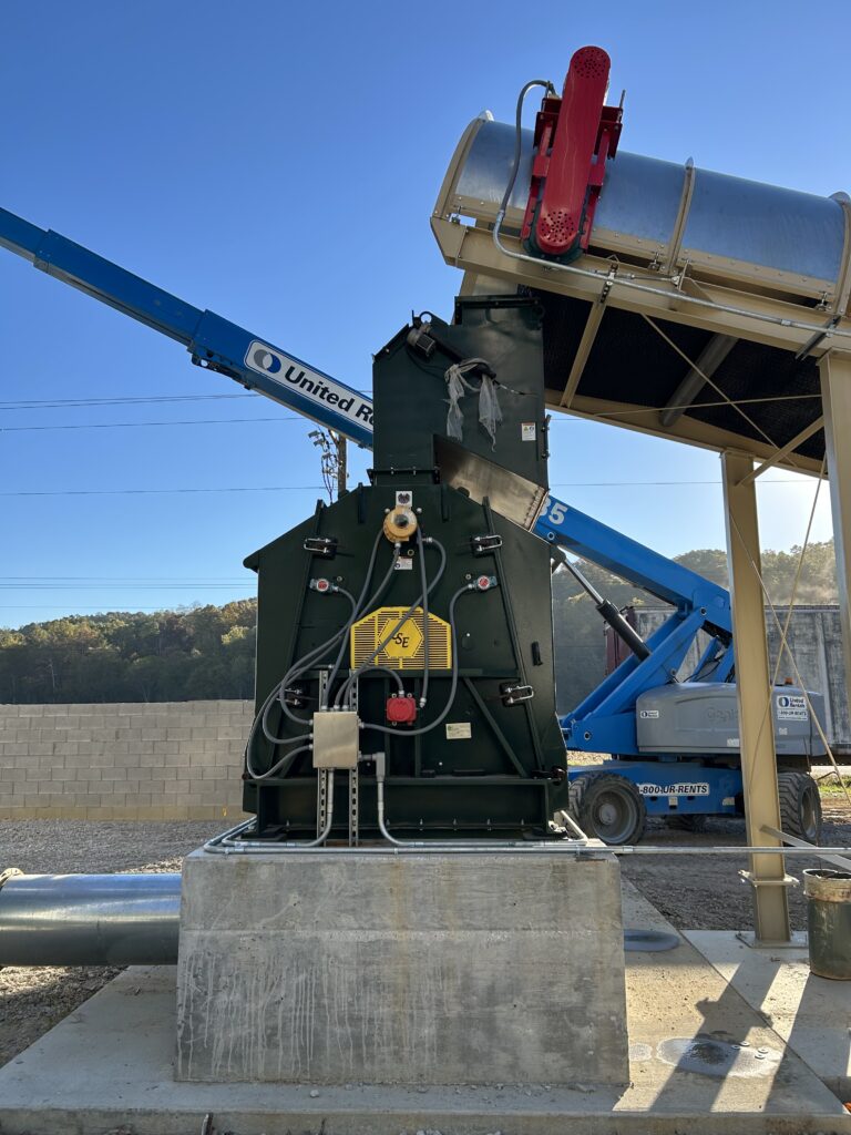 full circle screen hammer mill installed 